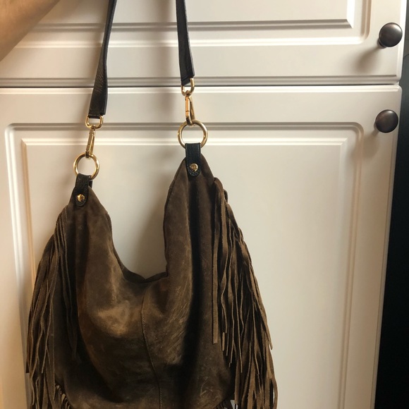 Suede Fringe shoulder bag